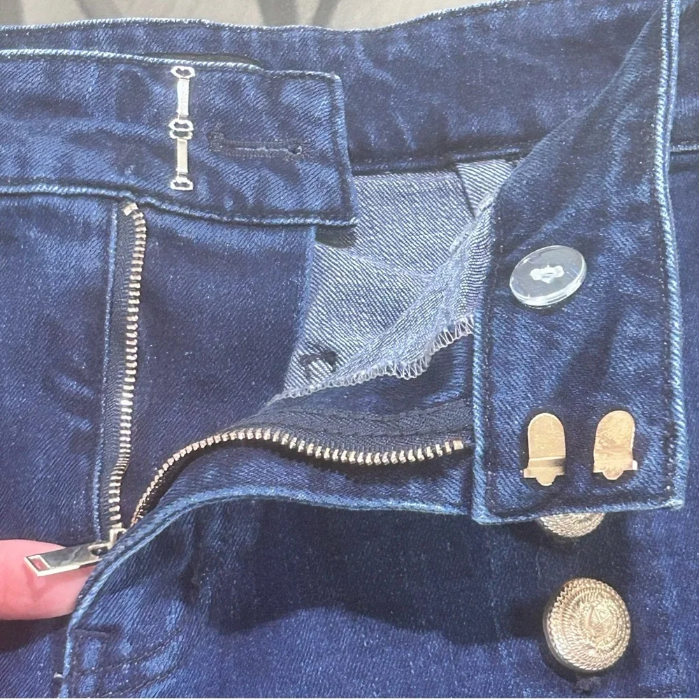 Generation Love Amirah High‎ Waist Sailor Button Front Crop Bootcut Jeans Sz 26